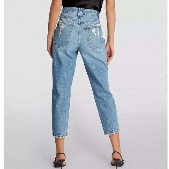 Good‎ American Distressed Good Girlfriend Jeans 12/31 - Picture 2 of 7